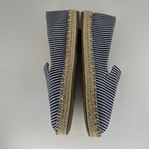 Time And Tru Womens Size 8 Blue/White Stripes Espadrille Flat Slip On Shoes - Picture 6 of 10