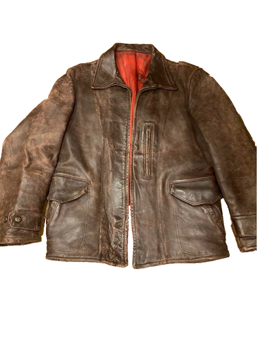 Used 50s Very Rare HERCULES Horsehide Leather Jacket Vintage Size L Distressed