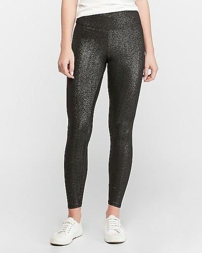 NWT Express Black Gold Glitter Sparkle 