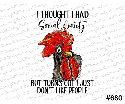 Download I Thought I Had Social Anxiety But Turns Out Sublimation Transfer Design 680 Ebay