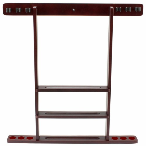 Accesorios de billar Queue Cue Kö soporte de pared 6 colas soporte de cola estante de bolas cahagonía - Imagen 3 de 4