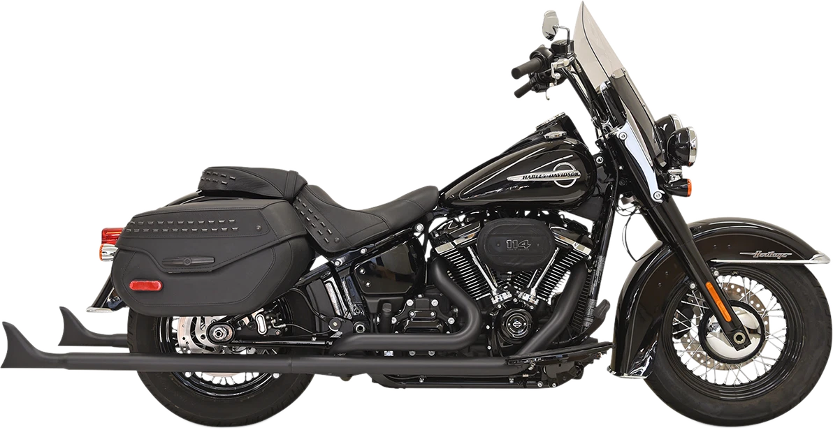 18 20 for Harley Softail Heritage Classic FLHC Fishtail Exhaust with Baffle 36