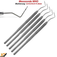 Messsonde WHO Parodontal Zahnsonde Zahnfleisch Taschentiefenmessung Sonde Dental