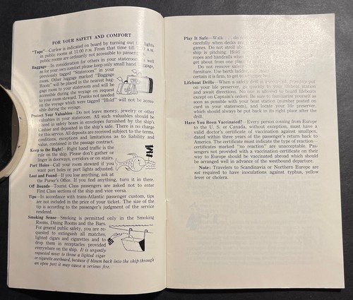 Touristenklasse Passagierliste Gripsholm norddeutsch Lloyd 1954 schwedisch-amerikanisch - Bild 4 von 12