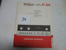 McIntosh C-24 Original Owners Manual