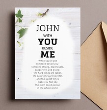 Personalized Name Romantic Happy Birthday Card for Him Husband Wife Her Friend