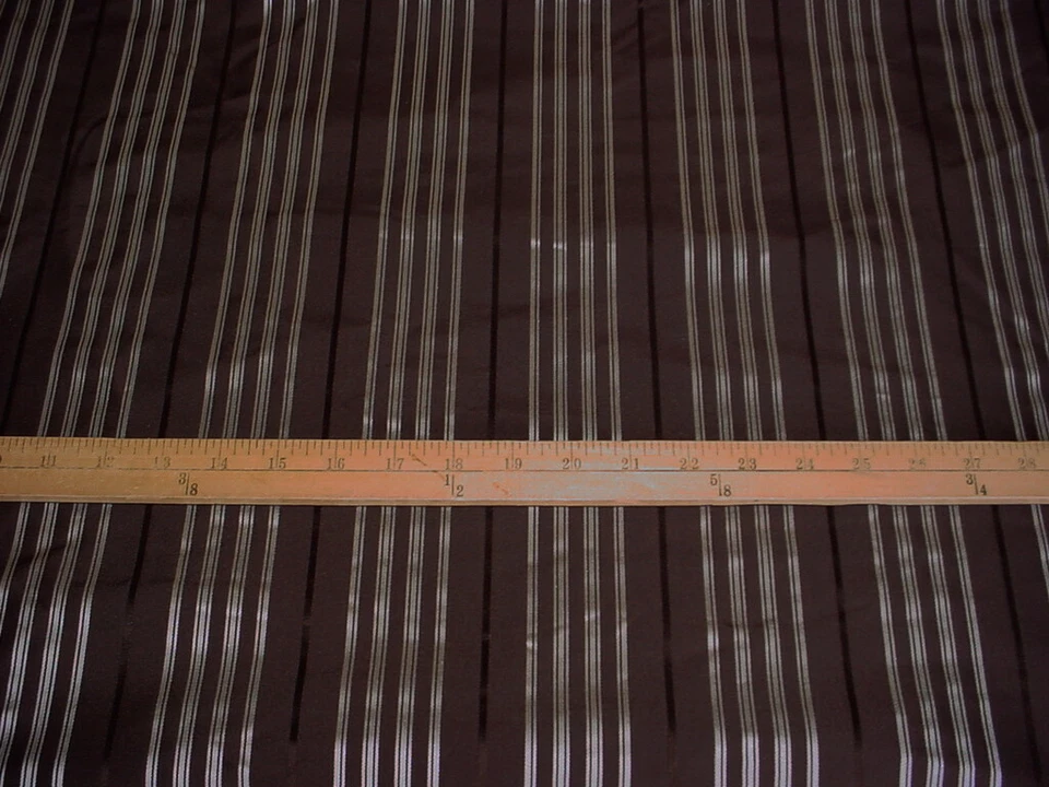 Ralph Lauren LFY67163F Palatine Silk Stripe Sable 100% Silk Upholstery Fabric - Image 3 of 3