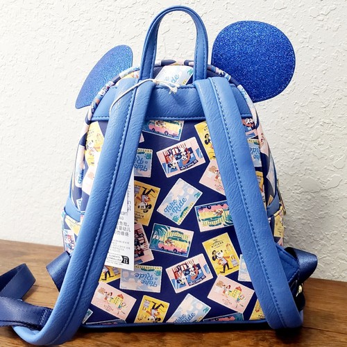 NUOVO 2023 Disney Parks Riviera Resort Loungefly Zaino Borsa Topolino e Minnie Nuova con etichette - Foto 3 di 4