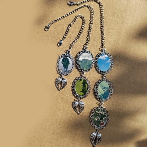Graduation Hat Tassels Memorial Photo Charm Pendant Oval Antique Photo Charm