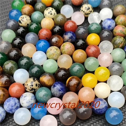 50pcs Natural Many quartz crystal mini Sphere Quartz Crystal Ball Healing - Picture 8 of 11
