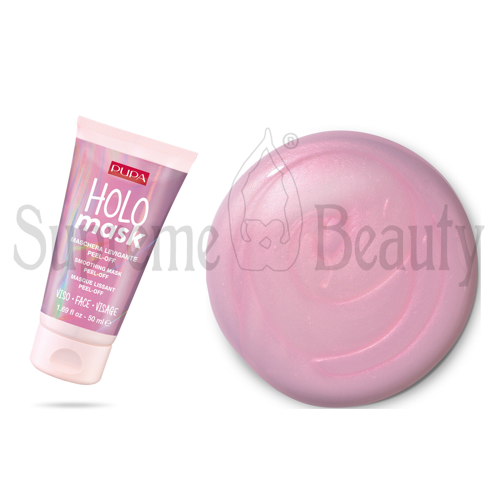 PUPA HOLO MASK MASCHERA OLOGRAFICA LEVIGANTE PEEL OFF PELLE SECCA STRESSATA 50ML