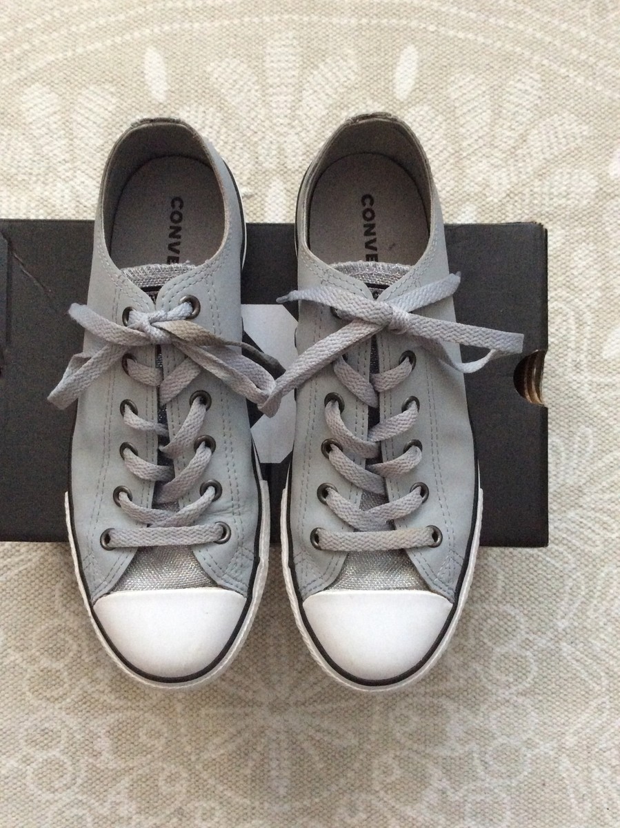 Unisex Grey/Black White silver Converse All Star Low
