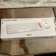 LOGITECH Pop Icon Combo Wireless Keyboard & Mouse Set - White