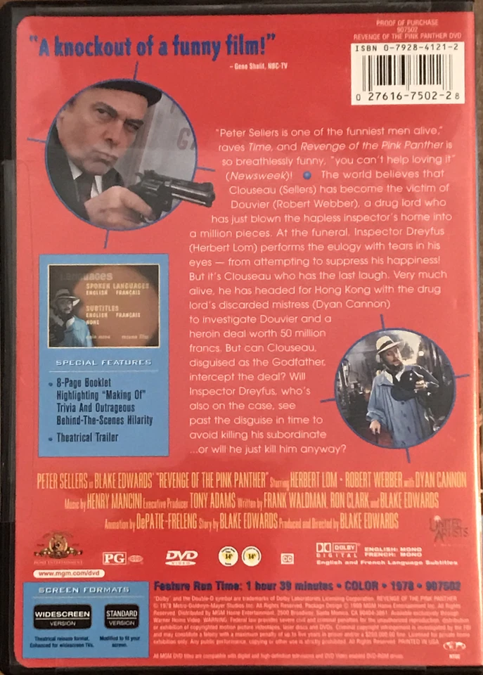 Peter Sellers & Pink Panther dvd bundle - Revenge Strikes again Casino Party - Image 4 of 4