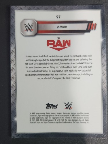 2025 Topps Chrome WWE Wrestling #97 R-TRUTH - Picture 2 of 2