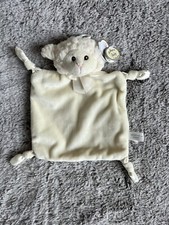 Bearington Baby Collection Knotted White Lamb Lovey Security Blanket 7" x 8"
