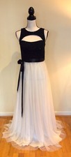 Blondie Nites by Stacy Sklar Black  White Formal Evening Gown Dress, Juniors 11