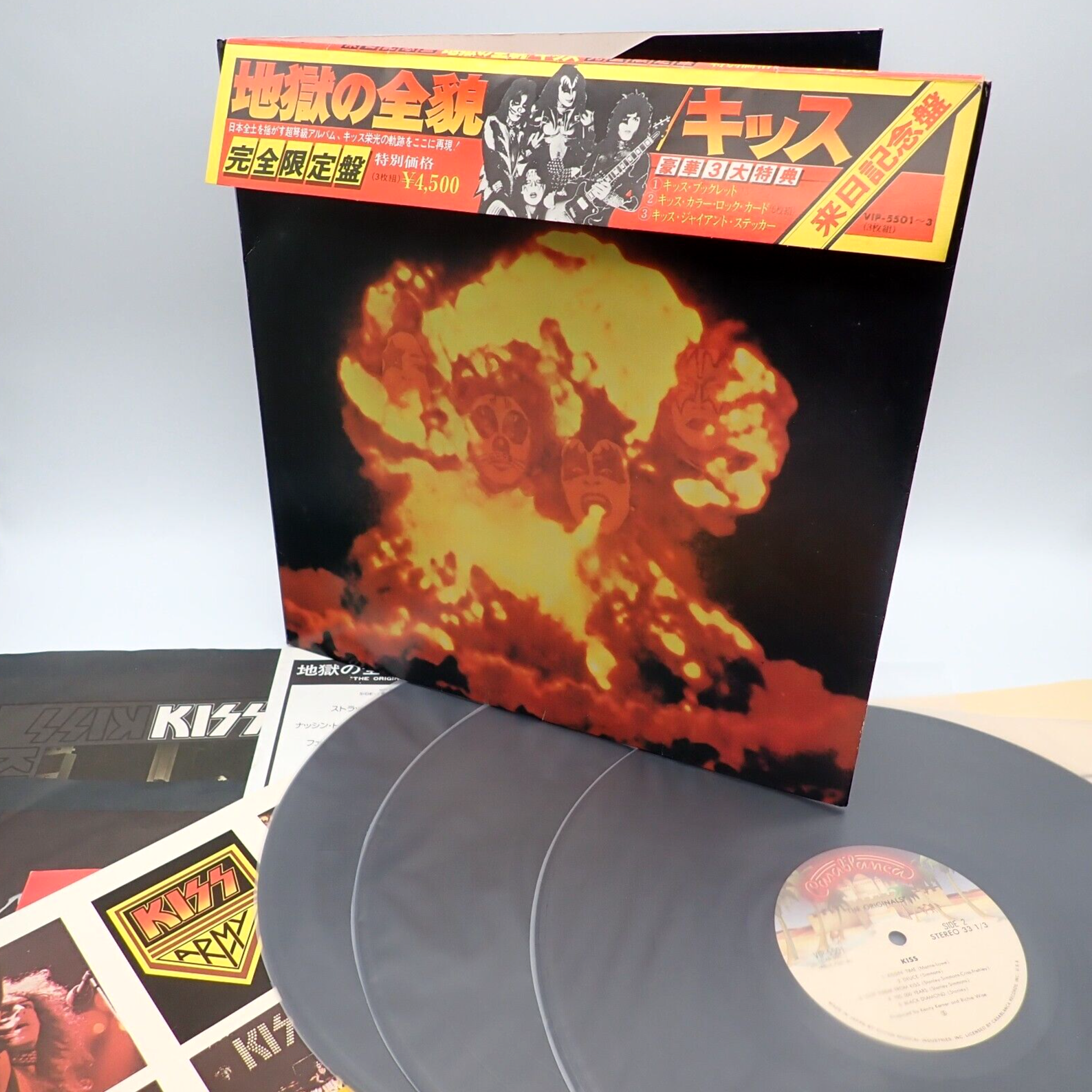 Kiss ‎– The Originals Japan LP OBI VINYL Casablanca ‎– VIP-5501-3 Complete!!