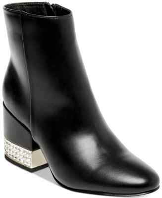 Steve Madden Girl Ambrose Black PU Leather Rhinestone Embellished Ankle  Boot, 9M