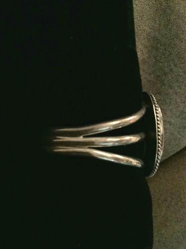 BRACCIALE BRACCIALE 3 PIETRE DESIGN SUD OVEST TURCHESE E ARGENTO 53 GRAMMI - Foto 7 di 8