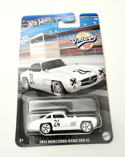 Hot Wheels 1954 Mercedes-Benz 300 SL White #1 1/6 - 2024 Vintage Racing Club