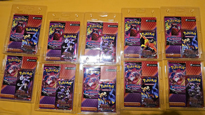 10x Pokémon TCG Ewige Rivalen / Fusionsangriff 2er Blister Pack Deutsch