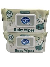 White Rain Unscented Baby Wipes, 64 Wipes Each Pack Of 2 