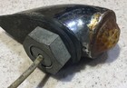 Vintage Jeweled Glass Amber Marker Light Chrome Fender Signal Lamp