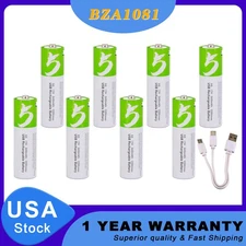 8PC USB AA 1.5V Lithium ion Rechargeable li-ion Battery Fast Charge Type C Cable