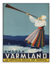 Vibrant Sweden Värmland Travel Poster Wall Art Decor Premium Quality