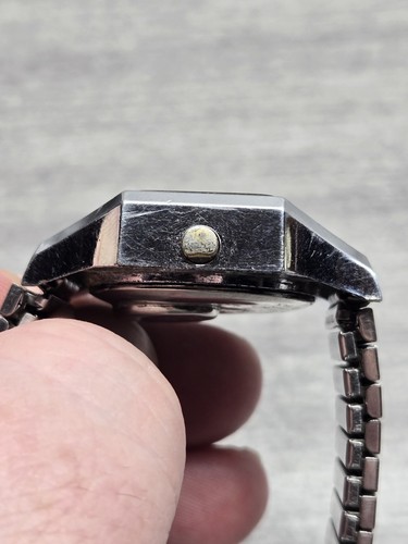 Vintage Retro 70er Jahre Timex SSQ LCD Digitaluhr silber schwarz nicht getestet - Bild 3 von 7