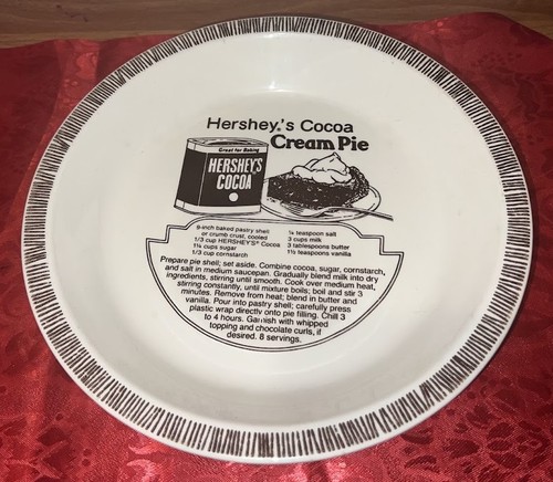 ROYAL CHINA HERSHEY'S COCOA CREAM PIE PLATE 10"