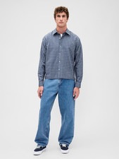 Relaxed Straight-Hem Oxford Shirt