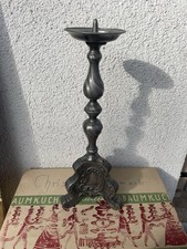 Großer Zinn Kerzenständer Reinzinn Barock Stil Vintage 1950-er