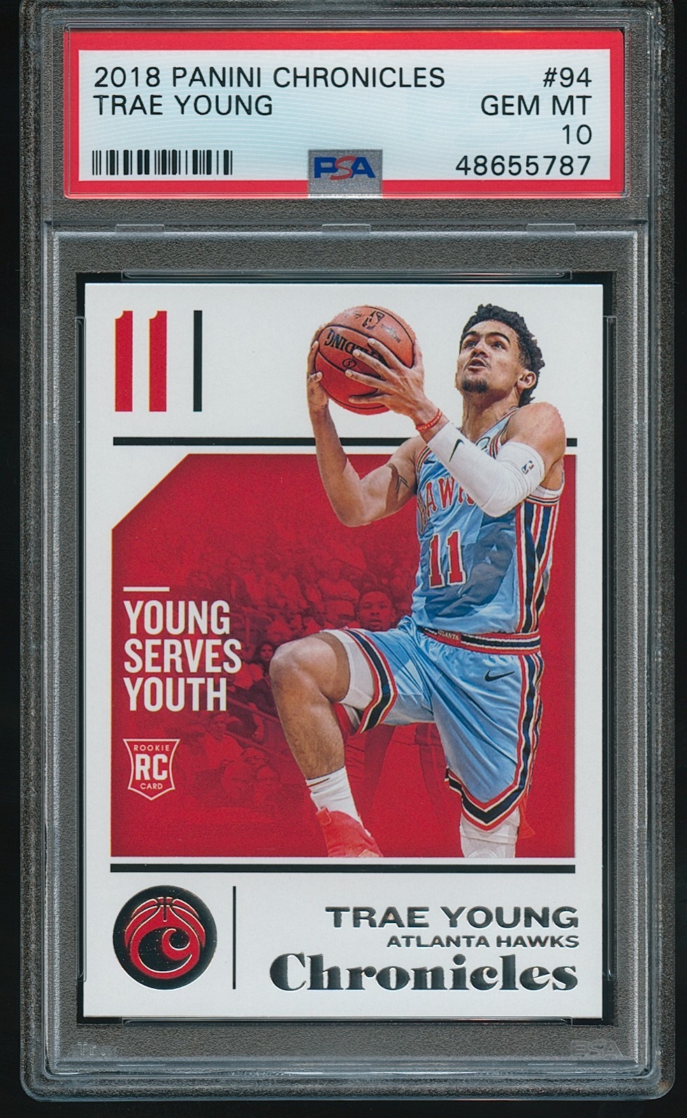 Trae Young 2018-19 Panini Chronicles RC #94 PSA 10 GEM MINT