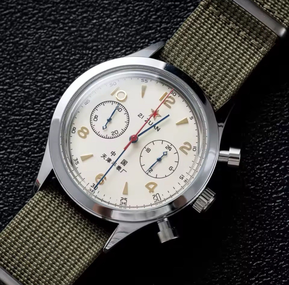 オキュパイド　1947〜1952 GHQ オープンジープ　　　　ゼンマイ式 Seagull 1963 21 Zuan Pilot watch 40 mm Mechanical Quartz movement