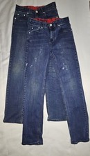Lot of 2 Levis Boys Jeans Size 14 16 Regular 510 Skinny 514 Straight Blue Denim