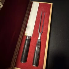 KAI Shun DM-0703 /DM-0709 Steak Knife Set Kitchen Tool Knife & Fork NEW OPEN BOX