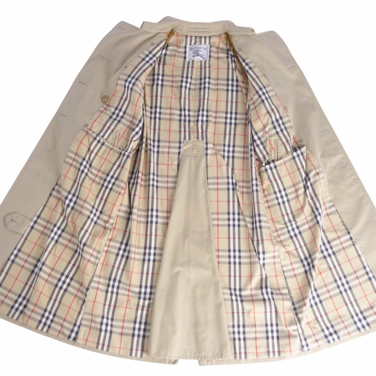 Vintage Burberry Burberrys Coat Trench Coat Check Back Outerwear Women's 9AB2 (M thumbnail 7