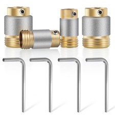 Grinding Bits for Stained Glass Grinder, 5/8inch x2pc  1inch x2pc with Threa...