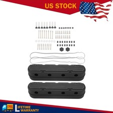 Aluminum Ls Valve Covers Fabricated Design Hidden Coils Black Direct Replacement