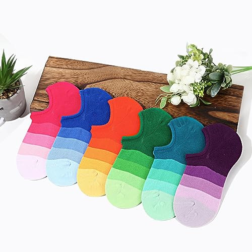 No Show Socks Womens and Men Low Cut Ankle Short Small I_6 Pairs(6 Colors) - Picture 5 of 7