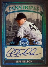 Jeff Nelson signed 2025 Leaf Bronx Legacy Penstripes Auto Card #P-JN1