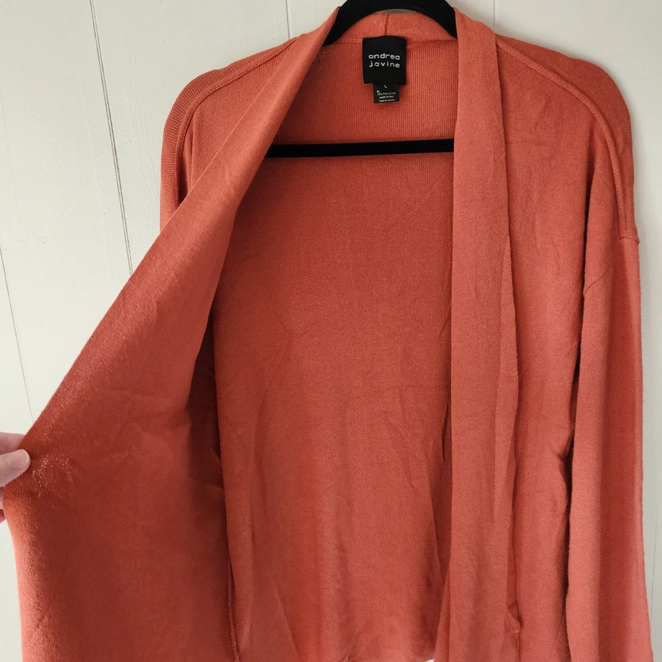 Cárdigan Boho Hippie Oficina Tejido Andrea Jovine Abierto Relajado Naranja L Foto 2 de 4