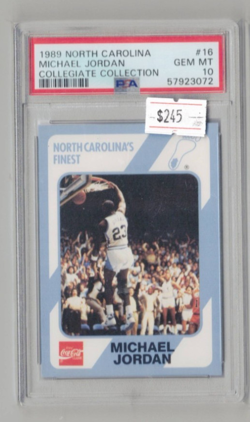 Michael Jordan #16 (Basketball Cards 1989 Collegiate Collection North Carolina) — is it worth grading?