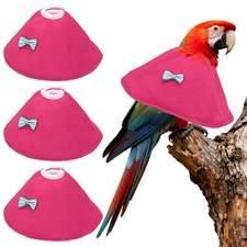Bird Collars, Bird Cone Collar Protective Cones Pink, L, 3 Pcs