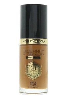 2 x Max Factor Face Finity All Day Flawless 3 in 1 W95 Hazelnut Foundation 30ml