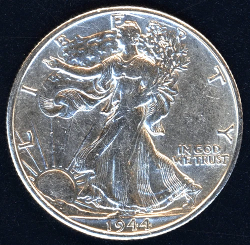 1944-S AU 90% SILVER WALKING LIBERTY HALF DOLLAR