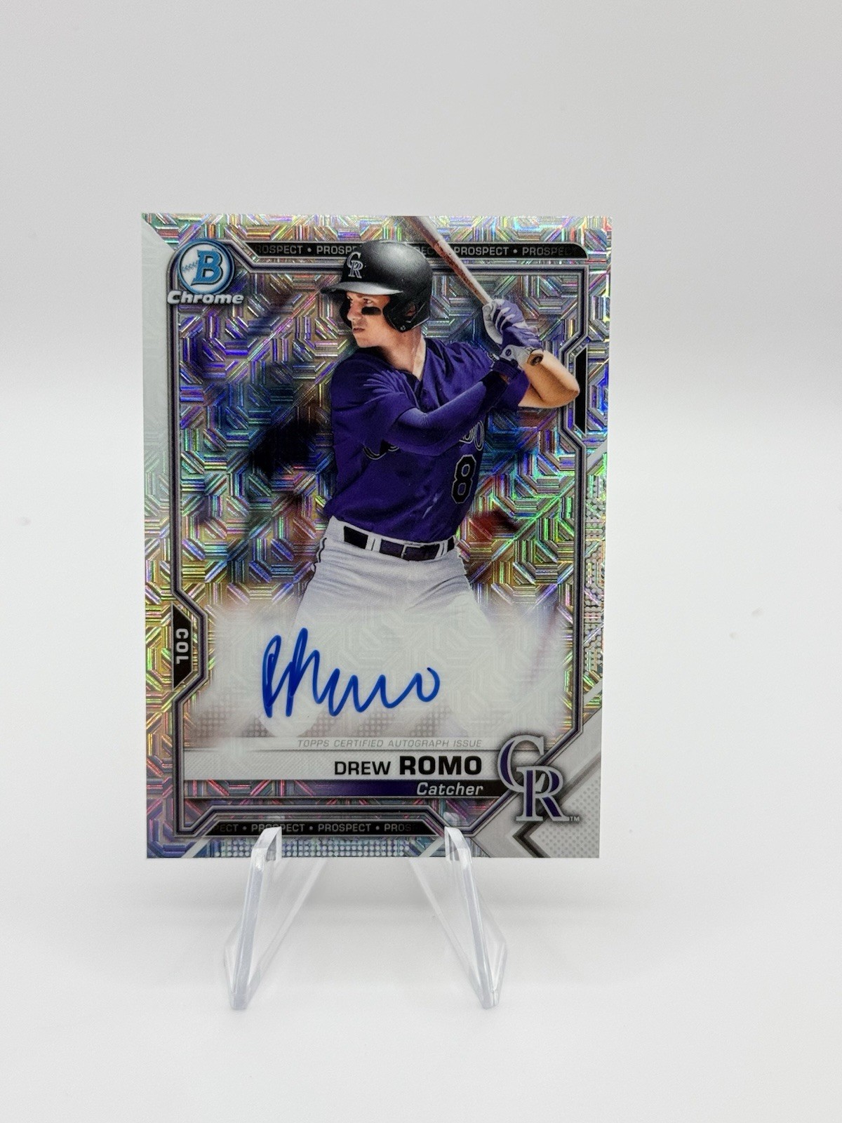 2021 Bowman Chrome - Mega Box Chrome Mojo Autographs Drew Romo #BCMA-DR (AU, RC)