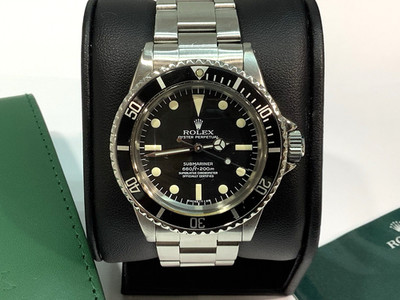 1972 ROLEX Submariner 5512 Matte Black 4 Line Dial Rolex Serviced-Pouch/RSC Card